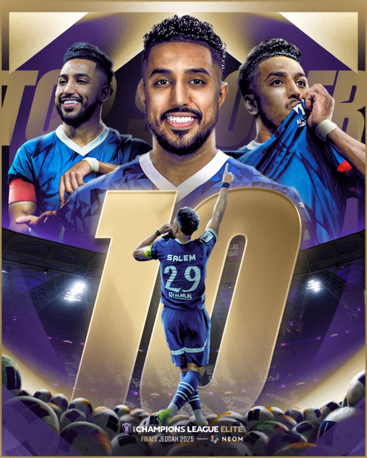 新月前鋒多薩里打進(jìn)10球榮膺亞冠射手王，C羅攻入8球射手榜第五